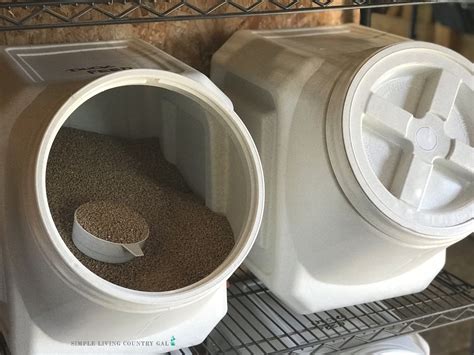 storage of chicken feed